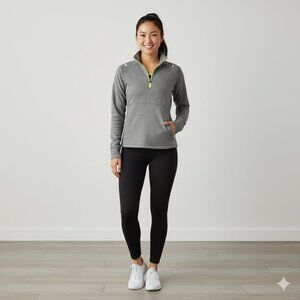 RBX Performance Women’s Small Gray 1/4 Zip Pullover Long Sleeve Workout Running